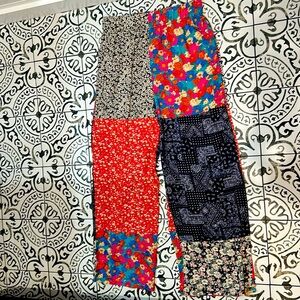 Natural Life Mix Print Wide Leg Pants